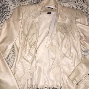 Champagne leather jacket
